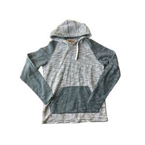 Free Planet Blue Gray Knit Hoodie Sweatshirt Sustainable Organic size Medium